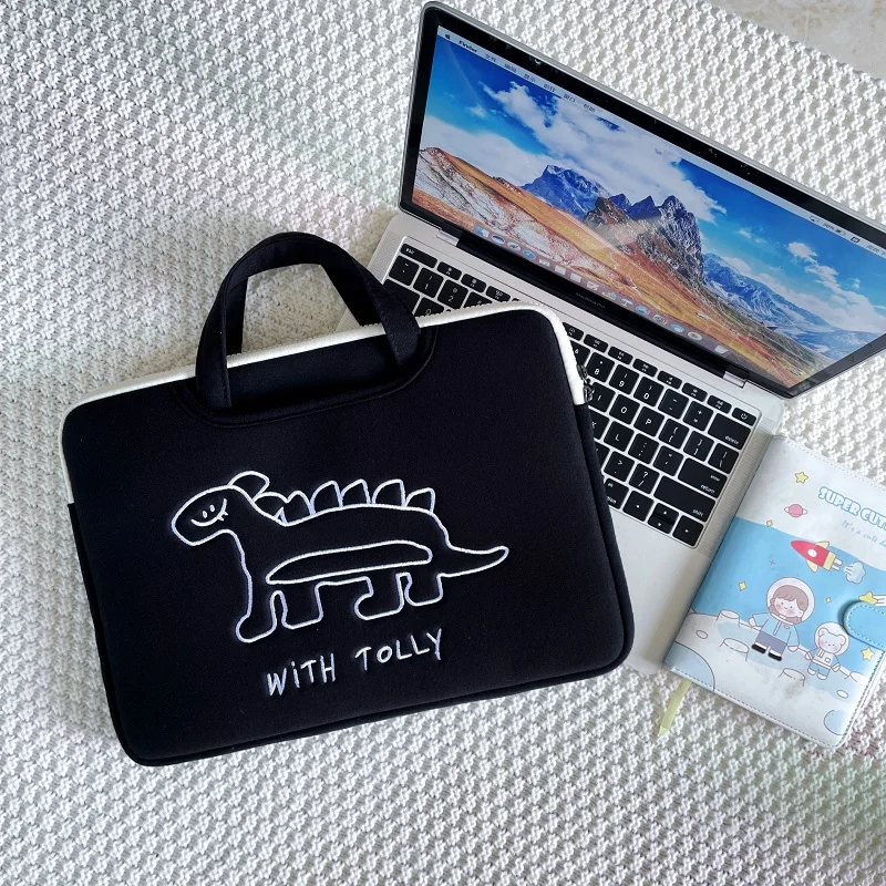 Cute Laptop Handbag For Ipad Pro11 Macbook Air 13.6 15.3 Pro13.3 14 16 Xiaomi Lenovo 15.6 Inch Shockproof Notebook Pouch: 15" / SKY BLUE