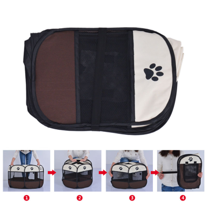 Tragbare Falten Zelt Haustier Hund Haus KäFeige Hund Katze Bett Zelt Laufstall Welpen Zwinger Einfache Bedienung Achteckige Zaun Ich bin Freien Liefert