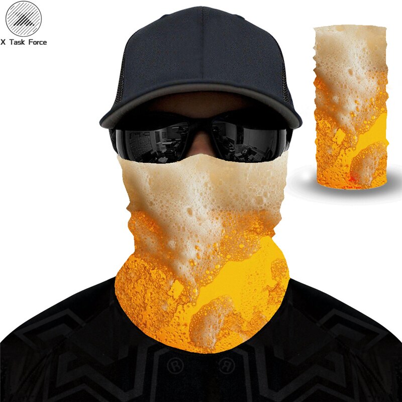 Print øl dag cool 3d sømløs ansigtsmaske motorcykel hovedbeklædning magisk tørklæde udendørs cykling fiskeri ski vandre bandanas