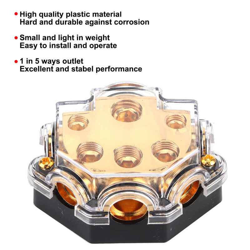 Waterpomp Wavemaker Power Distributie Blok 1 In 5 Manieren Uit Grond Kabel Splitter Distributeur Voor Auto Boot Marine onderdelen