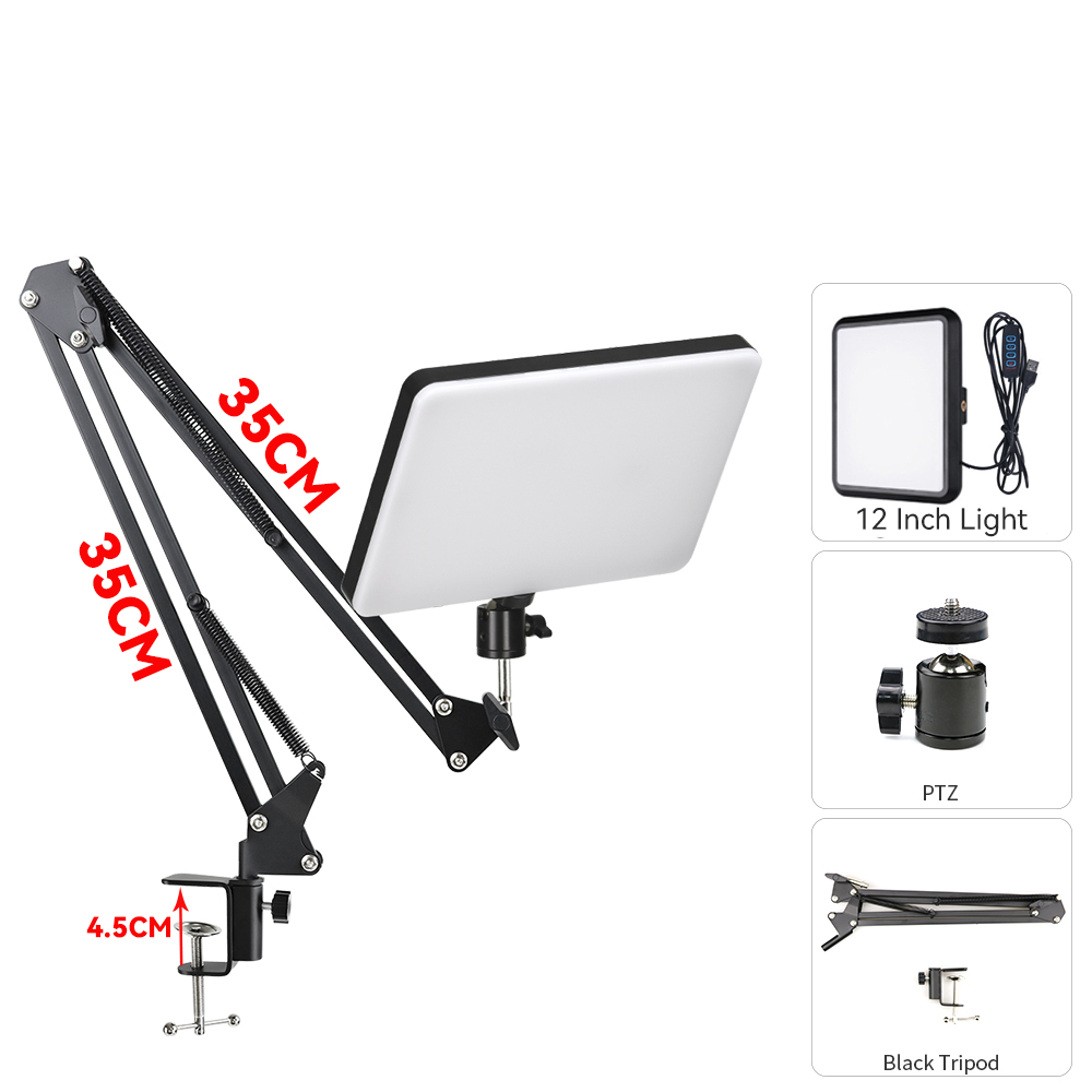 Luz LED de vídeo con soporte de trípode , Panel de iluminación regulable con Control remoto, lámpara de relleno para fotografía en vivo y estudio fotográfico: Naranja