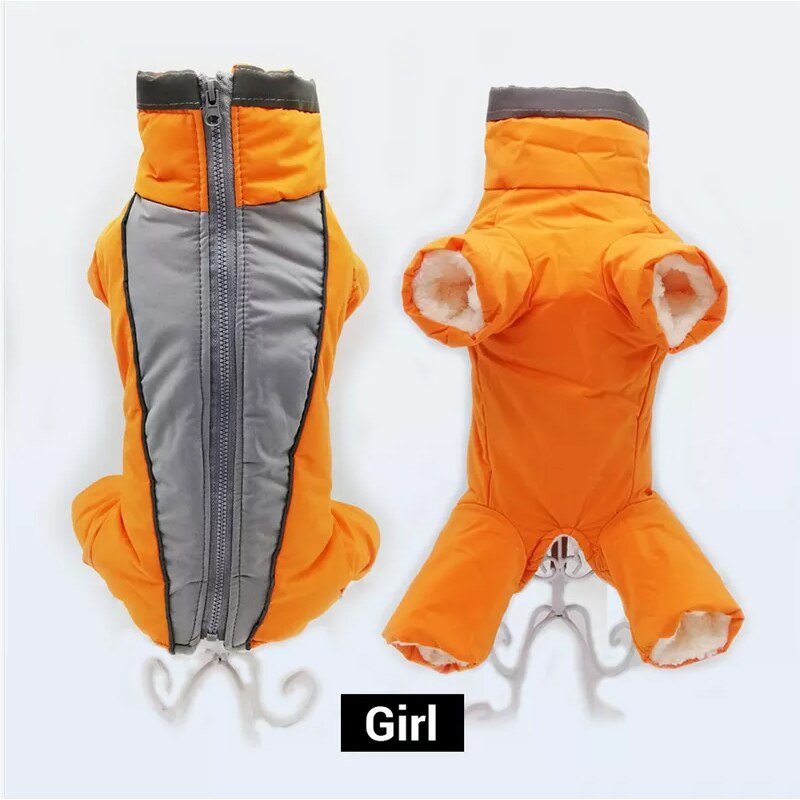 Waterproof Clothes For Dogs Male Female Winter Dog Coat Reflective Warm Jumpsuit Dog Boy Girl Overalls For Small Dogs: XS（old） / GRAY