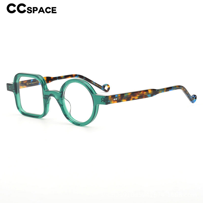 Gafas de lectura de acetato asimétricas para hombre, lentes ópticas Retro de para presbicia, dioptrías + 50 ~ + 300, R49307