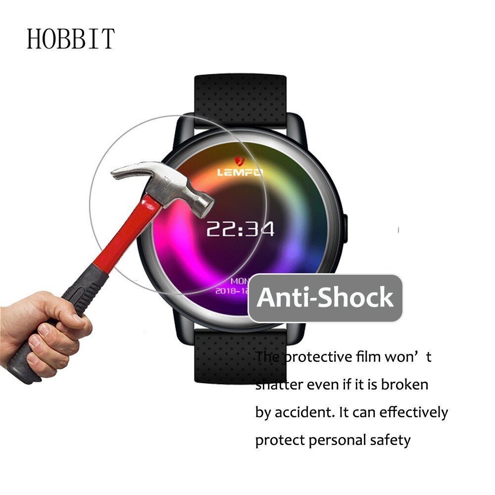 LEMFO-Protector de pantalla a prueba de explosiones LEM8, para Smartwatch lemfo LEM 8 DE 1,39 pulgadas, anti-arañazos, anti-burbujas, GPS, 4G, paquete de 3