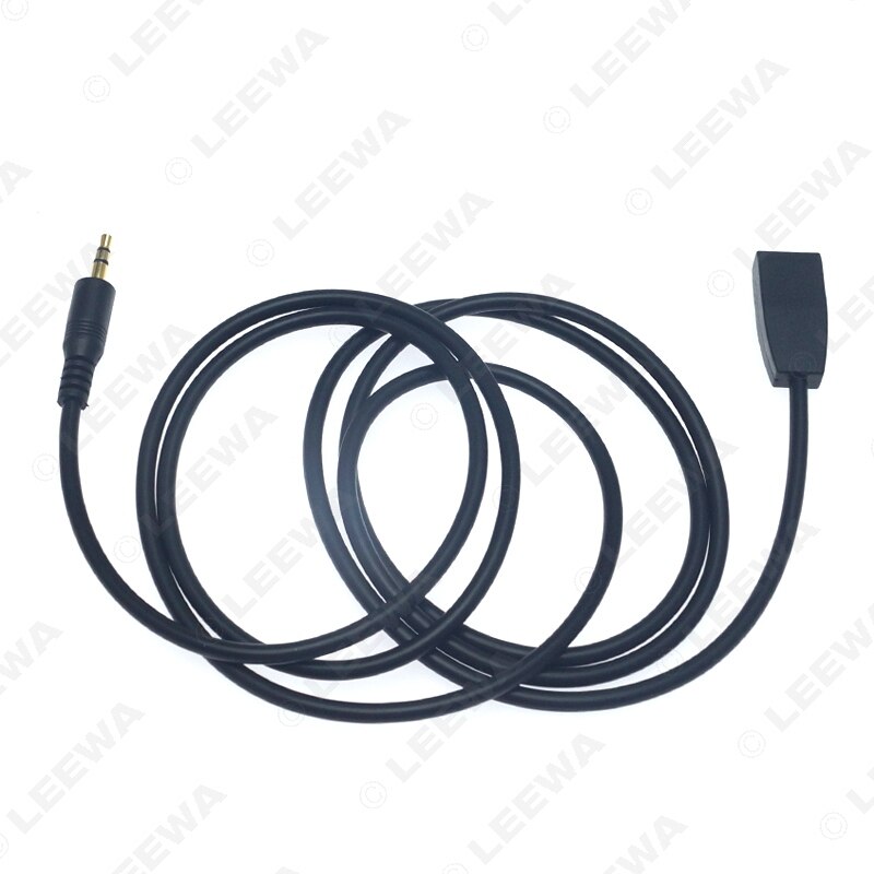 LEEWA 3.5mm Male Jack AUX Input Cable Adapter Only For BMW E46 With Business CD Radio Headunit #CA6254