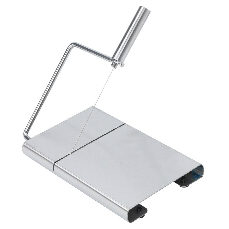 Silver Stainless Steel Cheese Slicer Wire Cutting Cheese Butter Cutter Kitchen Use Easy Clean Handle Slicer Cheese Tool