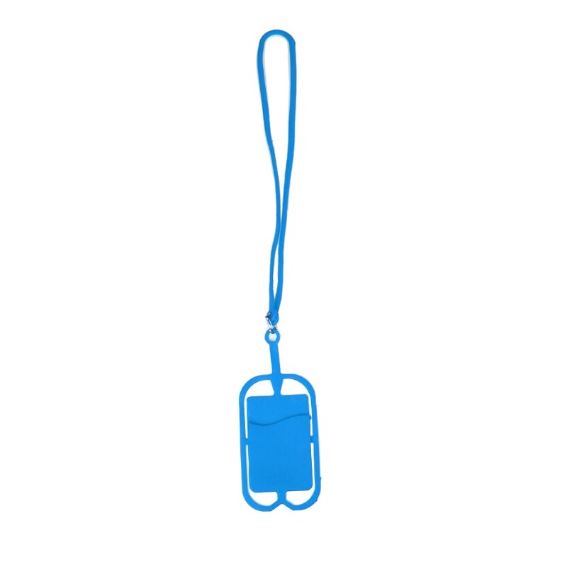 Aftagelig silikonebånd mobiltelefon taskeholder halsrem med id-kortslot: Sb