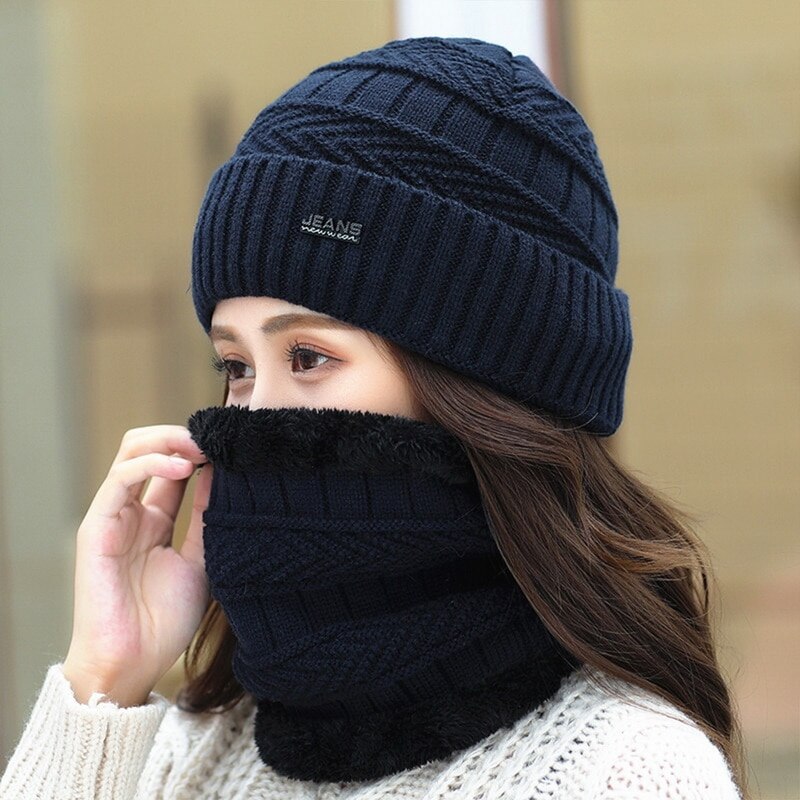 Balaclava dames gebreide muts sjaal mutsen nekwarmer winter mutsen voor heren dames skullies mutsen warme fleece muts 6 kleuren: 5