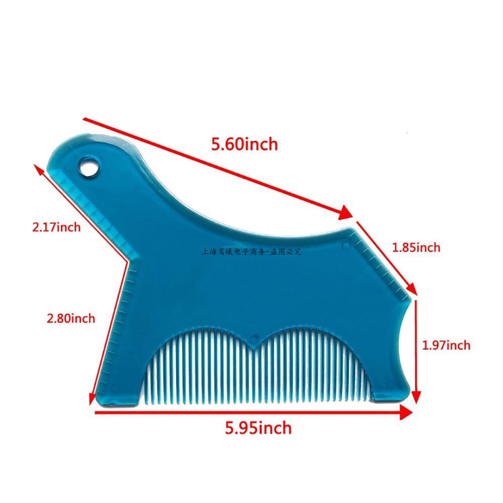 Innovative Beard Shaping Tool Trimming Shaper Template Guide for Shaving or Stencil With Full-Size Comb for Line Up