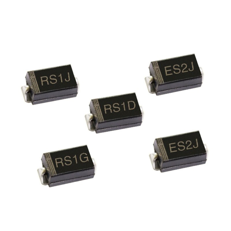 50Pcs SMD Recovery Rectifier Diode RS1K RS1J RS1B RS1M RS1G RS2M RS1D RS1A 1A 50V 100V 200V 400V 600V 800V 1000V SMA DO-214AC