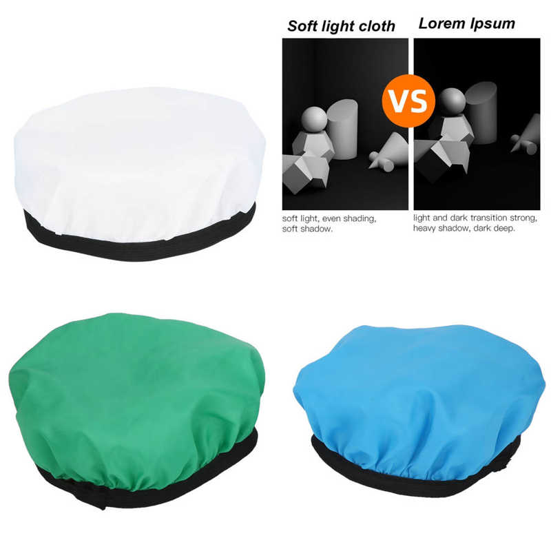 Difusor Blitz 3Stck Licht Diffusor Tuch Blitz Weiche Socke Fotografie Liefert für 7in Studio Strobe Reflektor Blitz difusor