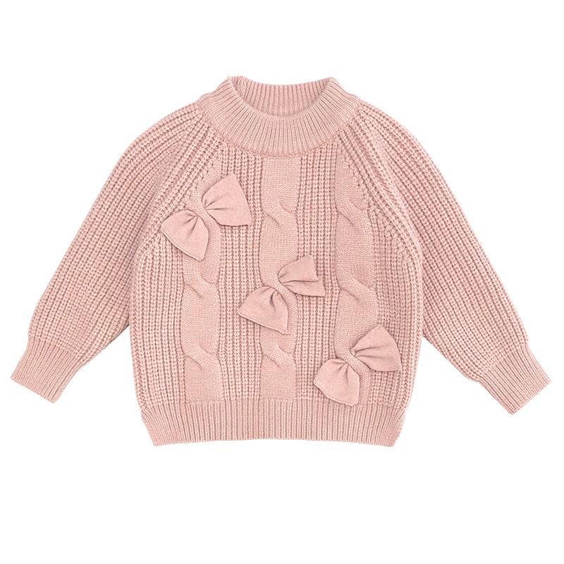 Herfst Winter Meisjes Kleding Kinderen Trui Leuke Boog Gebreide Trui