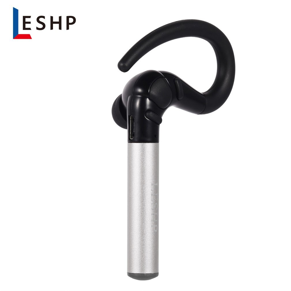 Leshp fone de ouvido sem fio fone de ouvido hd estéreo handsfree suporte a2dp reprodução música do carro: Silver