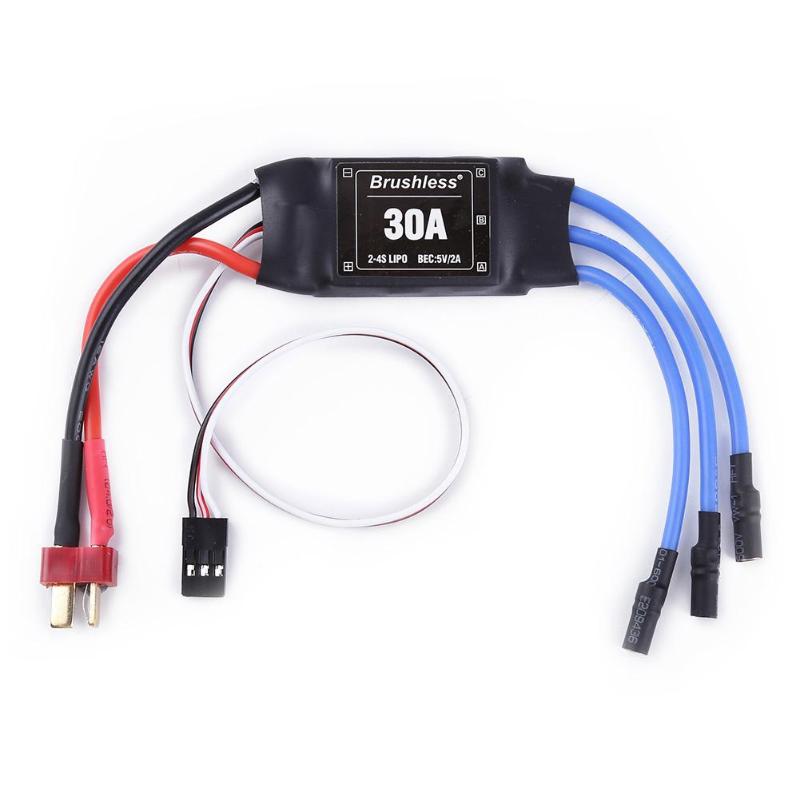 Xxd 30A Esc Rc Brushless Motor Speed Controller Voor Rc Vliegtuig Helikopter Vliegtuigen Speed Controller 2-4S Esc borstelloze Motor: 3