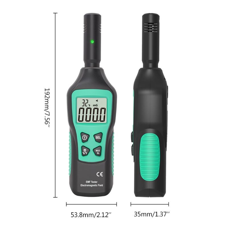 EMF Meter Electromagnetic Radiation Detector Digital Magnetic Field W-ave Radiation Dosimeter Tester Monitor 40JE