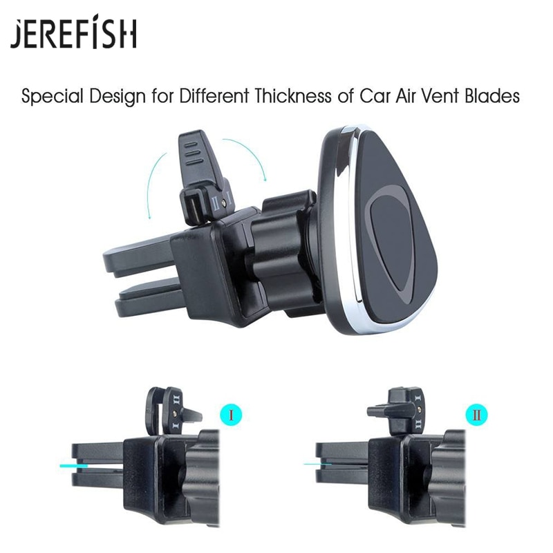 JEREFISH Car Phone Holder Magnetic Air Vent Mount Mobile Smartphone Stand Magnet Support Cell Cellphone Telephone Tablet GPS