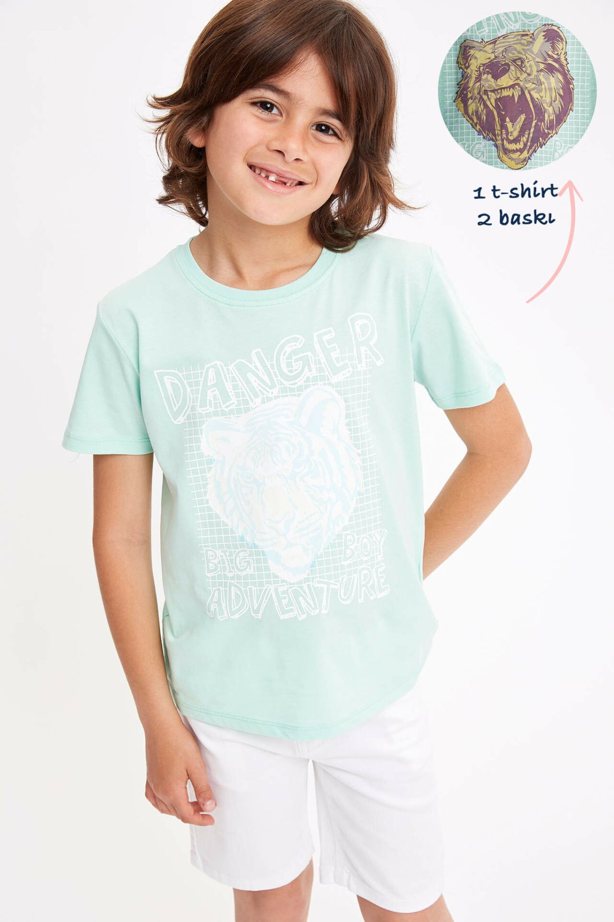 de facto Sommer Junge Oansatz Kurzarm Nette Jungen lässig T-Shirt freundlicher Karikatur-aufbringen Sport Spitzen Neue-K6326A619SM