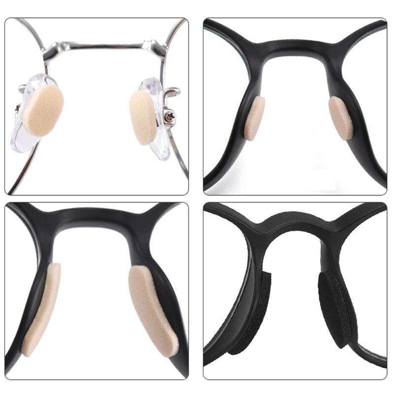 Plaquettes nasales en mousse souple autocollante, pour lunettes, antidérapantes, sans maquillage, 40 pièces, Jy06 21