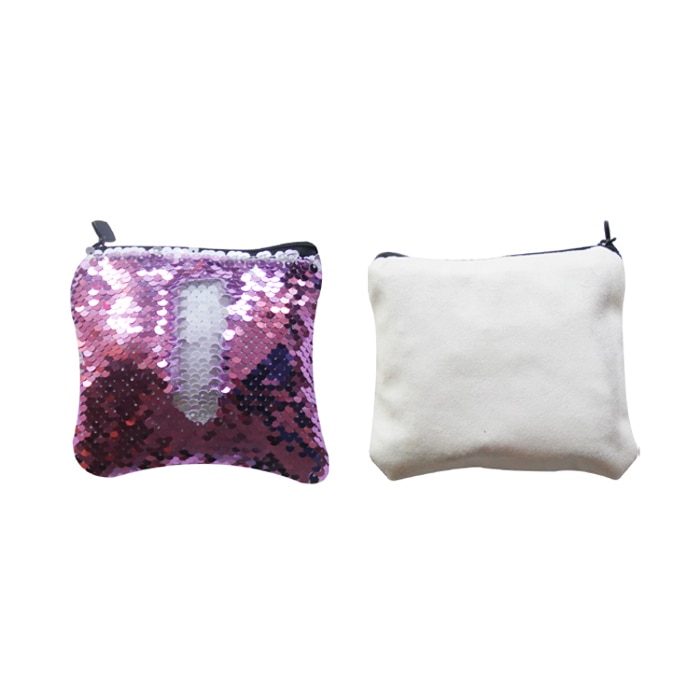 10pcs/lot style Sublimation Blank pocket Magical Sequins item Makeup Bags For Sublimation INK Print DIY