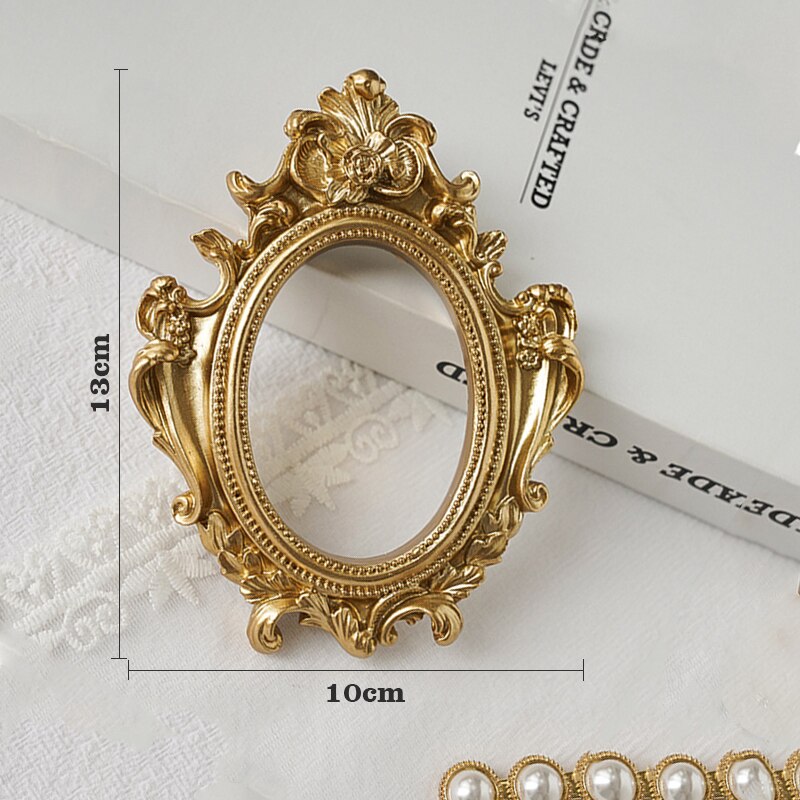 INS Golden Retro Photo Frame For Nail Art Jewelry Decoration Photography Background Shooting Photo Props Fotodoek Achtergrond: No.5