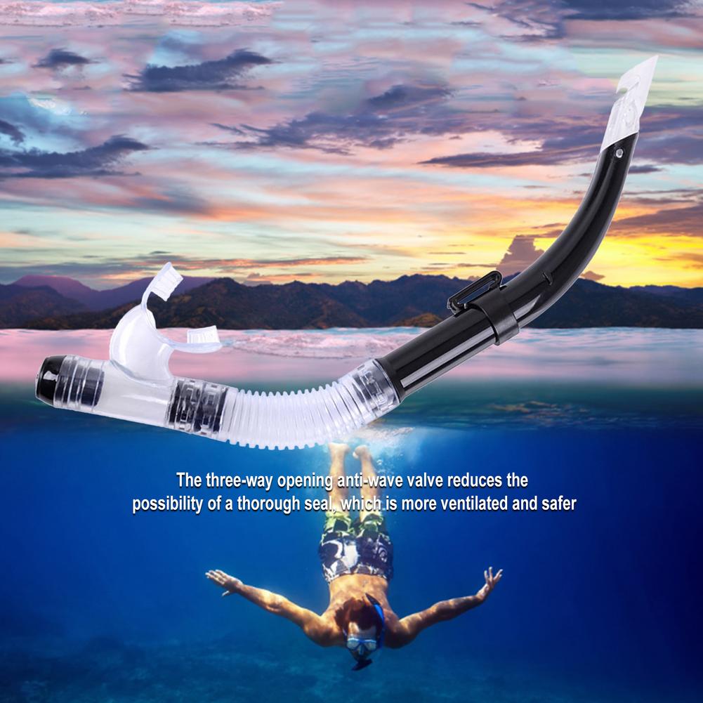 PVC Snorkel Dry Breathing Tube Underwater Water Sports Swimming Diving Snorkeling Adults Swim Pool Air Tube