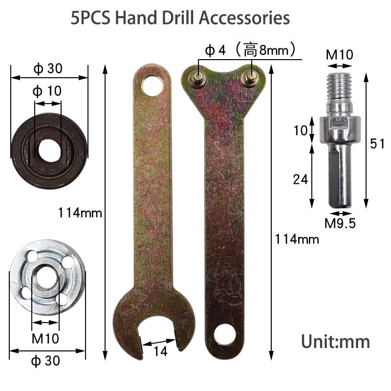 Juego de convertidor de biela para amoladora angular, adaptador de conexión de molienda, herramienta eléctrica para disco de corte, 3 uds., 10mm