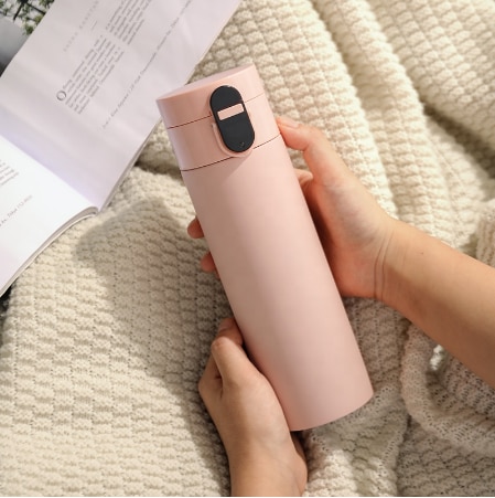 Smart vattenflaska temperaturdisplay vakuumflaska usb laddning termos drickspåminnelse isolerad flaska 24h kopp 320ml