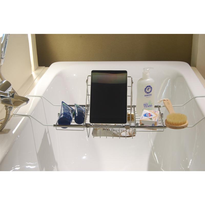 Metall Teleskop Badewanne Gestell Edelstahl Badewanne Fach Versenkbare Dusche Organizer Halten Wein Und Handtücher Schlecht Zubehör