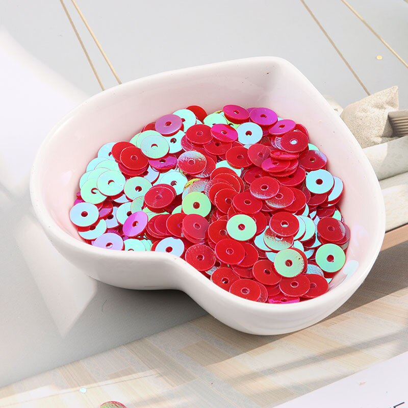 10 G/pak 4Mm-6Mm Platte Ronde Ab Kleur Losse Pailletten Pailetten Naaien Craft Diy Accessoires Voor Kleding lentejuelas Para Coser: 4mm  10g  1500pcs / AB Red