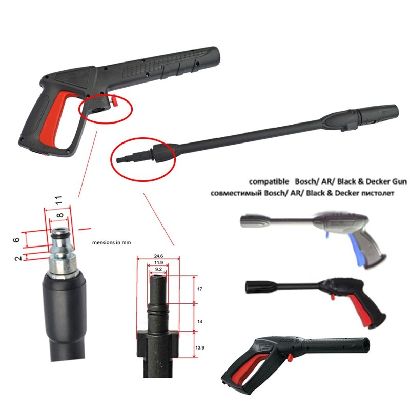 Højtryksrenser til ar blue clean / black decker / interskol old /) bilskive