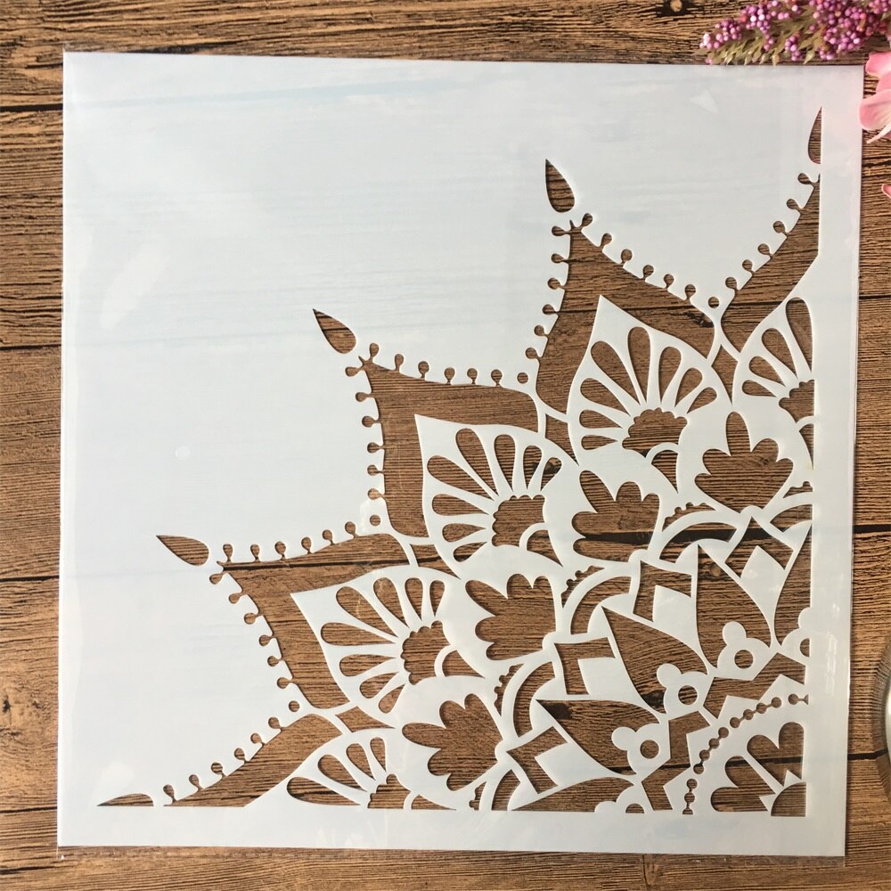 6-Piece Geometric Stencil Set - 12x24cm DIY Templates For Wall Art, Furniture & Paper Crafts