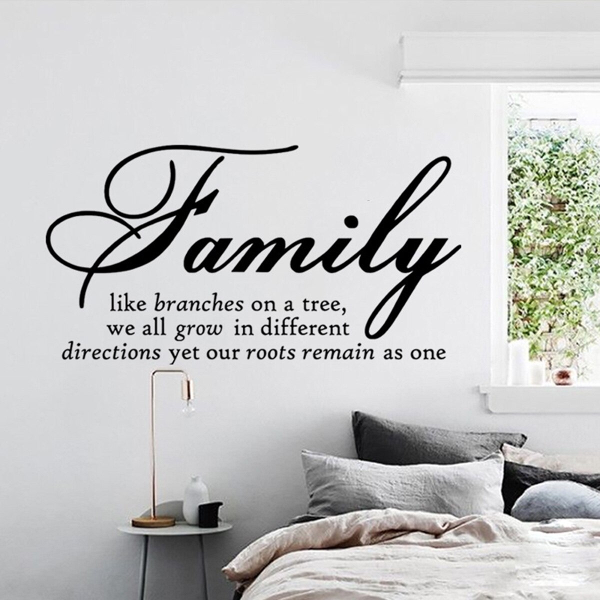 Family Like Branch Quote Wall Sticker Removable PVC Art Decals Home Office Decor For House Bedroom Decor Living Room Decoration