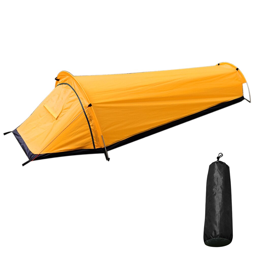 Backpacking Tent Outdoor Camping Sleeping Bag Tent Lightweight Single Person Tent Ultralight Single Camping Tents Mat