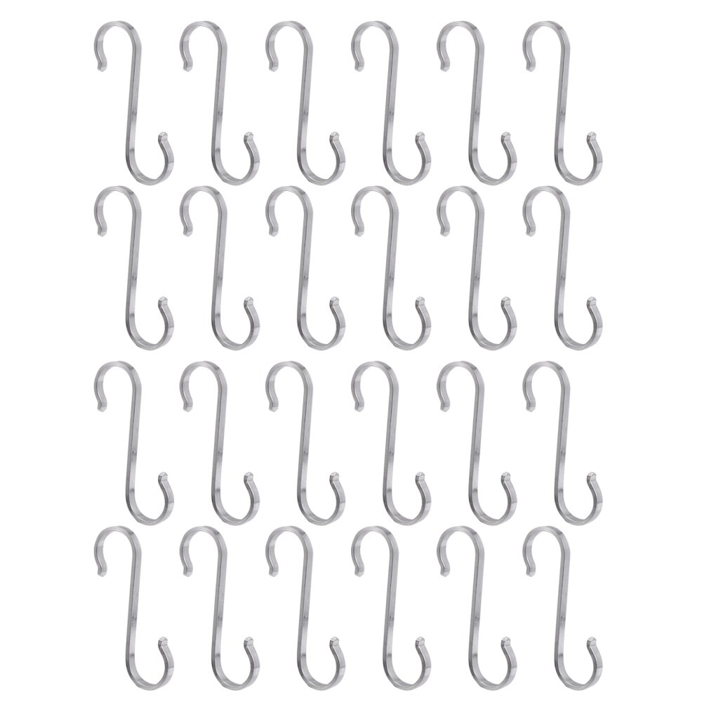 20pcs Metal S-shaped Hook Multifunction Hanging Hooks for Bathroom Closet