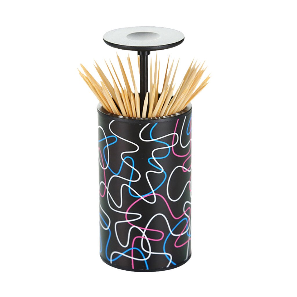 #40 Personality Automatic Pressing Toothpick Holder Portable For Home Dinner Room Restaurant Living Room Accessories: C
