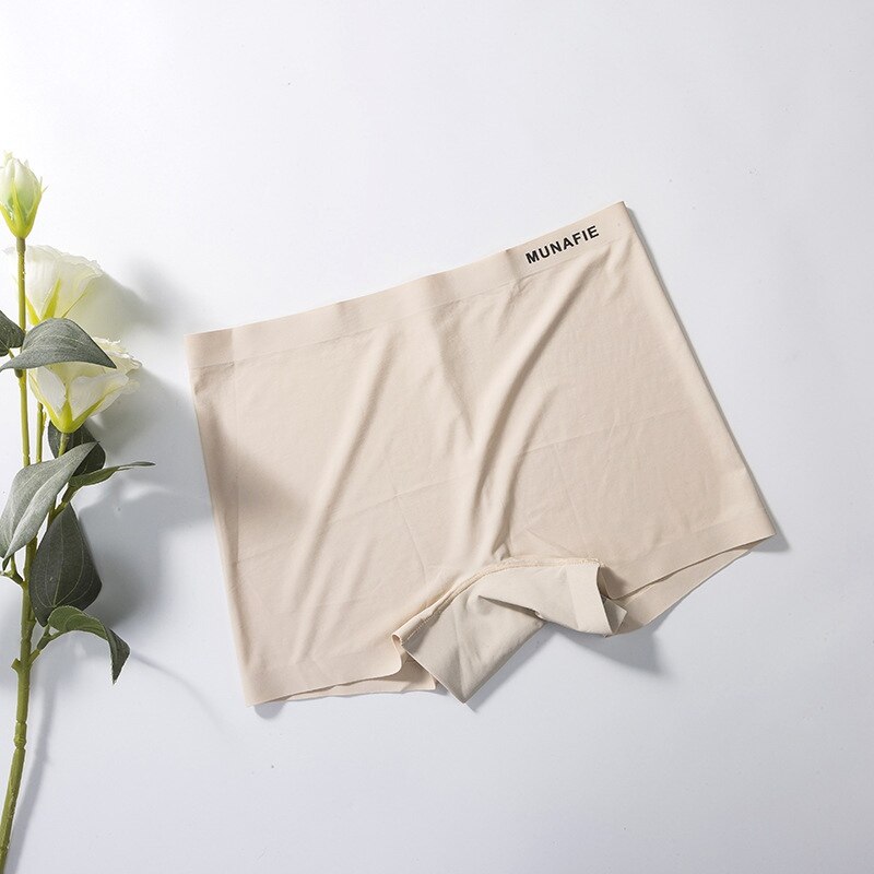 Kvinder sikkerhed korte bukser shorts bløde sømløse sikkerhed korte casual bukser mid talje åndbare trusser