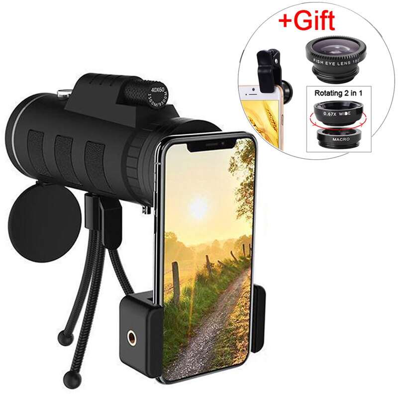 40X60 Optische Zoom Camera Lens Telelens Voor Telefoon Lens Mobiele Telescoop Telefoon Voor Smartphone Mobiel Lente Para Celular: ZJ2 3in1