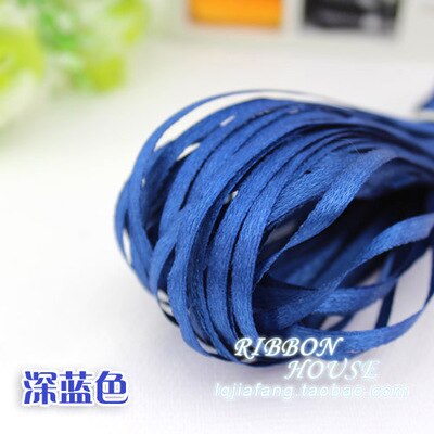 30 soorten Kleuren (20 meters/partij) 1/8 "(3mm) enkel Gezicht Satijnen Lint Singels Decoratie Kerst Accessoires DIY Linten: 14 Dark Blue