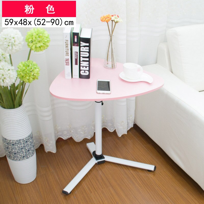 Louis Corner Table Triangle Laptop Desk Simple Movable Lift Lazy: Pink 4