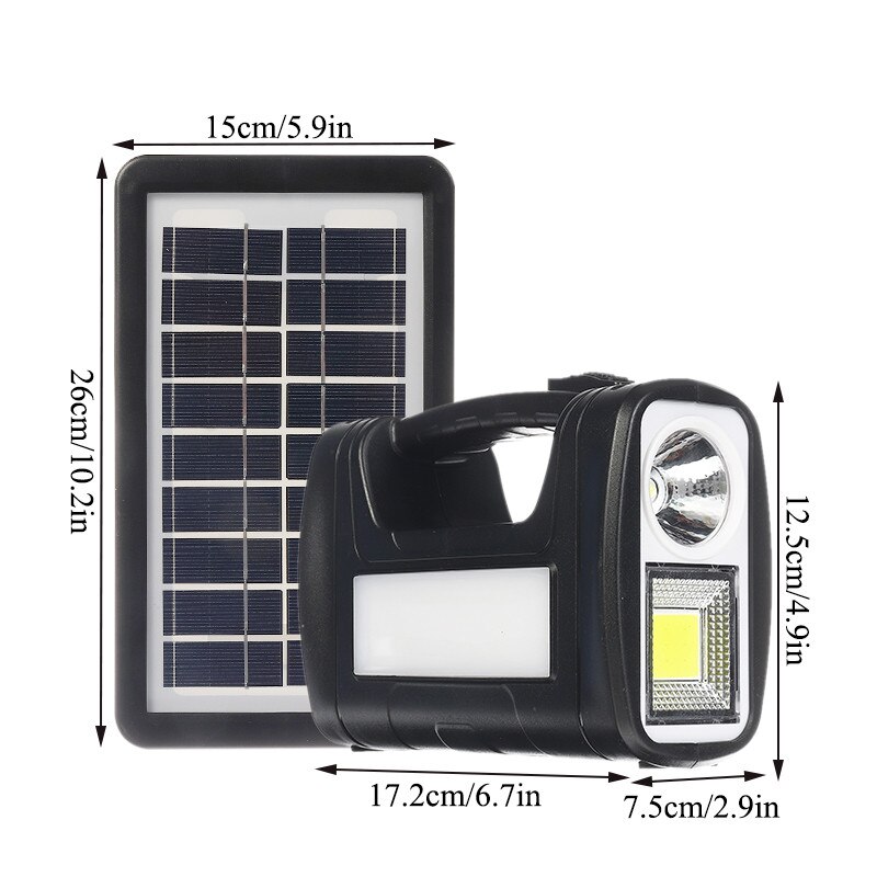 4000mAh Solar Power Generator 3 LED Bulbs Home System Solar Power Panel Storage Generators Durable USB Charger Emergency Light