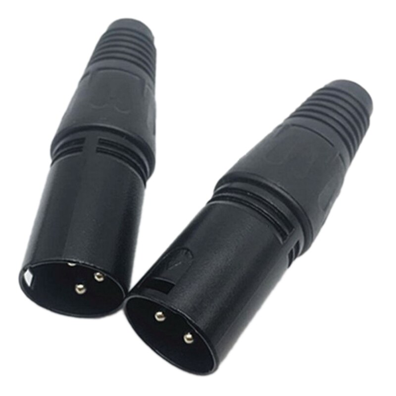 1Pc Xlr 3 Pin Male Mic Snake Plug Audio Microfoon Kabel Connector Mount Adapter Sd & Hi