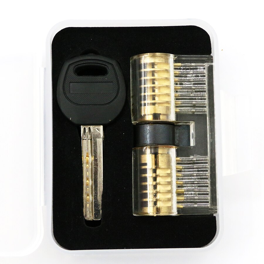 4 in 1 Locksmith Super Training Kit ,Padlock Double-end Lock 10pcs Remove Key Tools