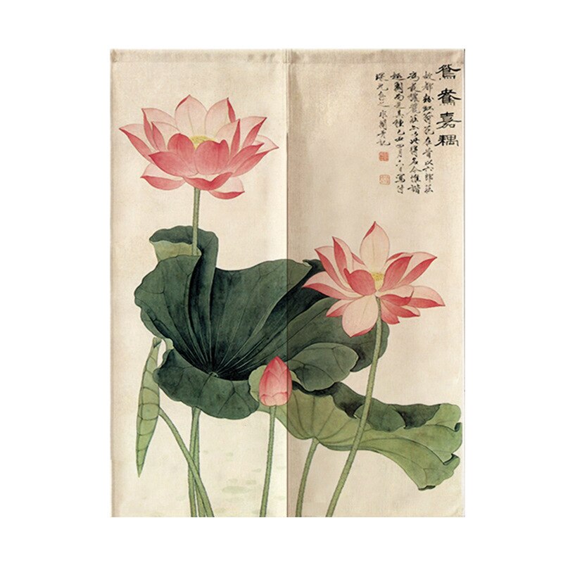Chinese stijl Lotus Abstract Negen Koi Vis Canvas Schilderij Poster