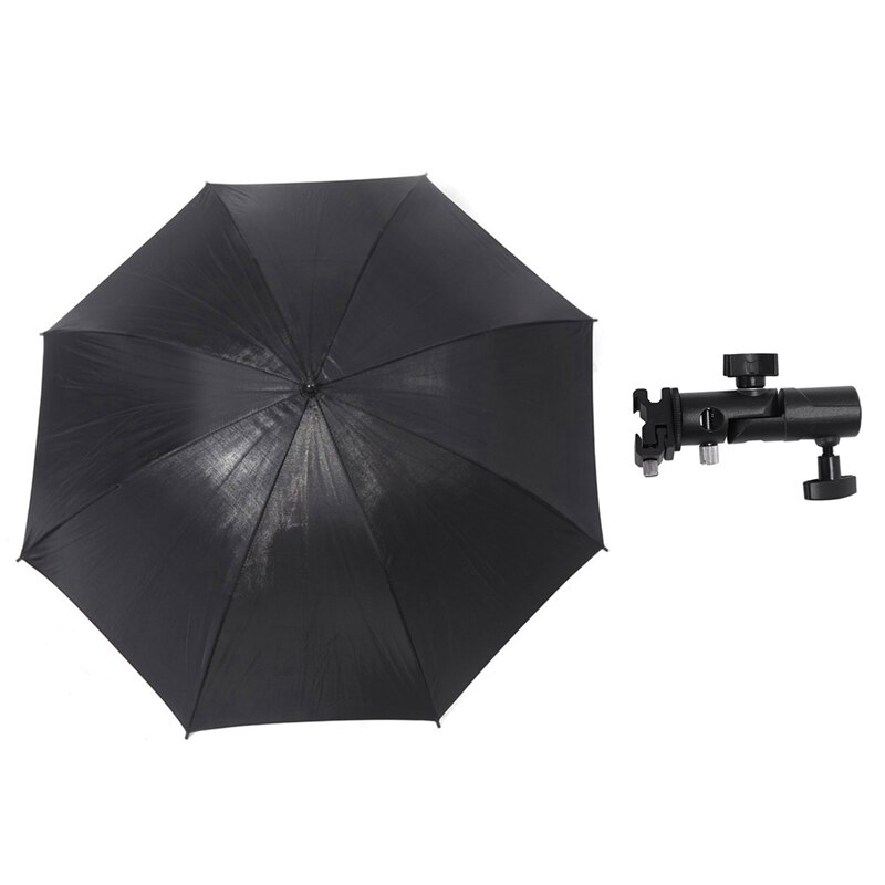 1 pièces Studio Photo stroboscopique Flash lumière réflecteur noir parapluie 83Cm & 1 pièces Flash lumière parapluie cadre support de chaussure chaude: Default Title