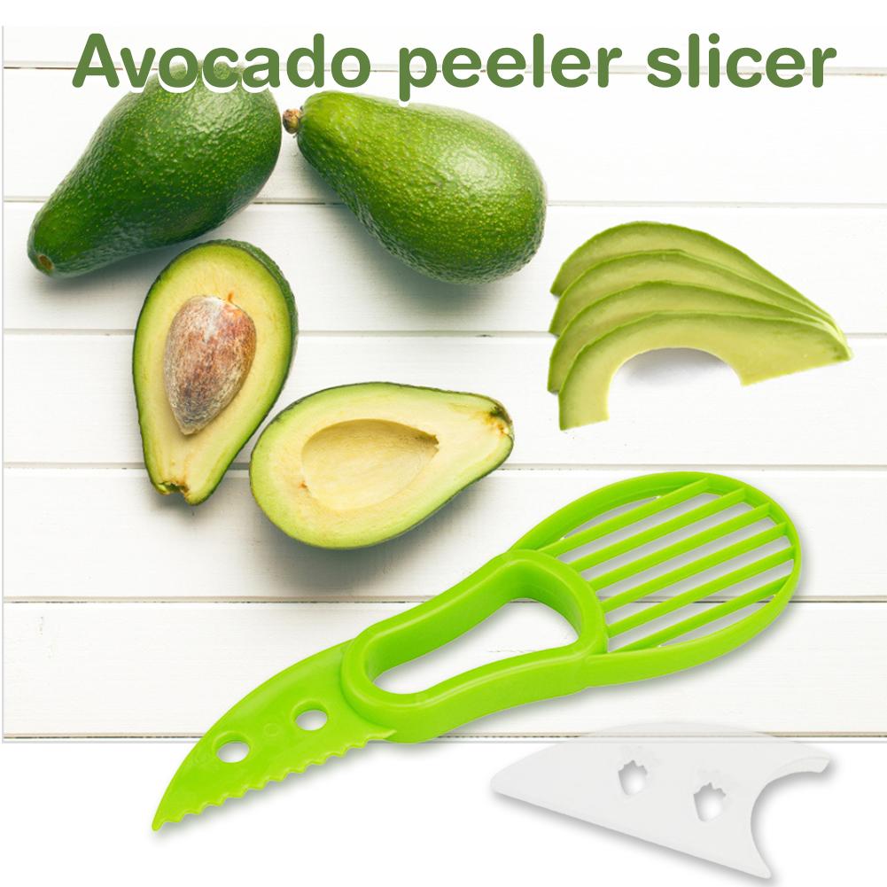 3-In-1 Avocado Dunschiller Multifunctionele Duurzaam Avocado Slicer Cutter Fruit Groente Splitter Keuken Gereedschap