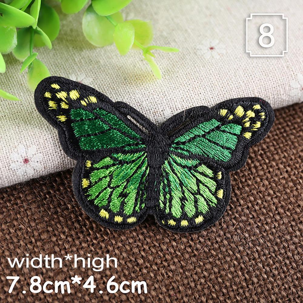 DIY Nadel Kunst Handwerk Kleidung Patches Kleidung Multicolor Schmetterling Stickerei Patch Appliques Abzeichen Aufkleber Für Kleidung: H