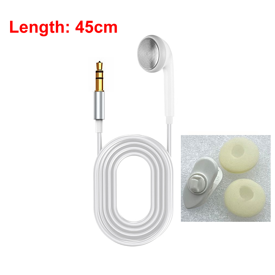 3.5mm High End Single Side Mono Earphone Mono Wired Headset For Mobile Phone Mp3 Radio Bluetooth Audio Receiver Short Line