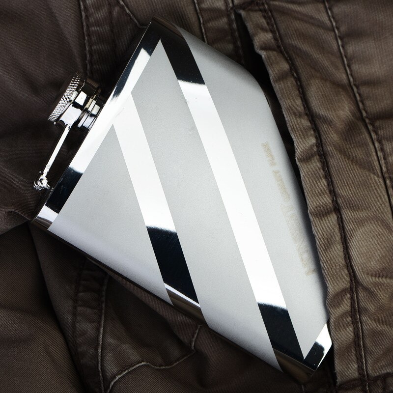 8OZ-67PS stainless steel 304 hip flask whiskey vodka pocket bottle flask canteen gadgets for man