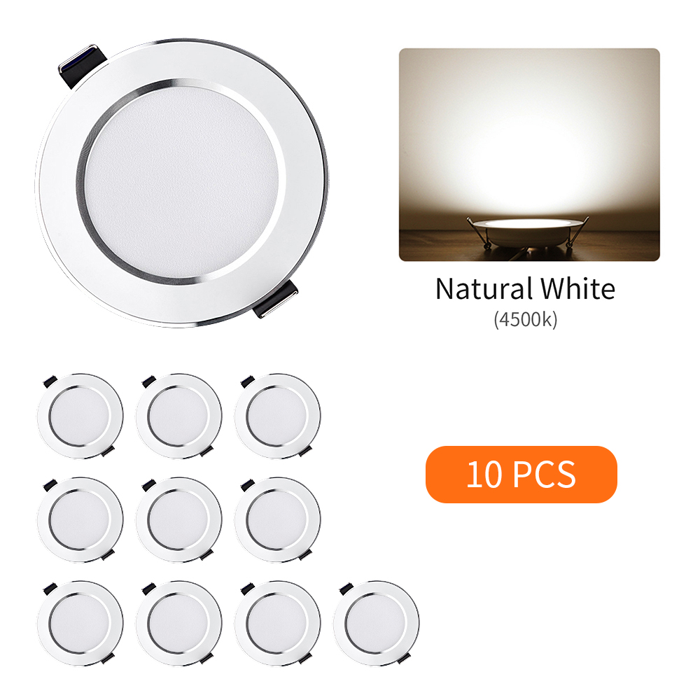 10 st led-downlight 5w 9w 12w 15w infälld taklampa... – Vicedeal