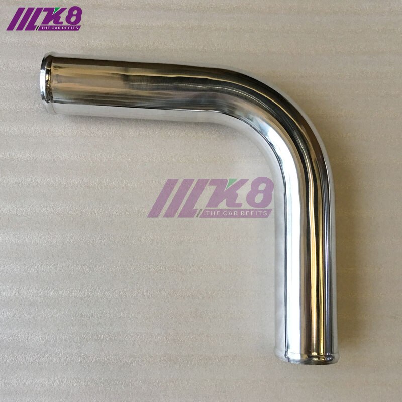 Tubo de Intercooler de 2 "pulgadas, 51mm, recto, 90 grados, 45 grados, 180 grados, J-TYPE, 2mm de espesor, tubo de aluminio artesanal, tubo de entrada de aire: 90 degrees